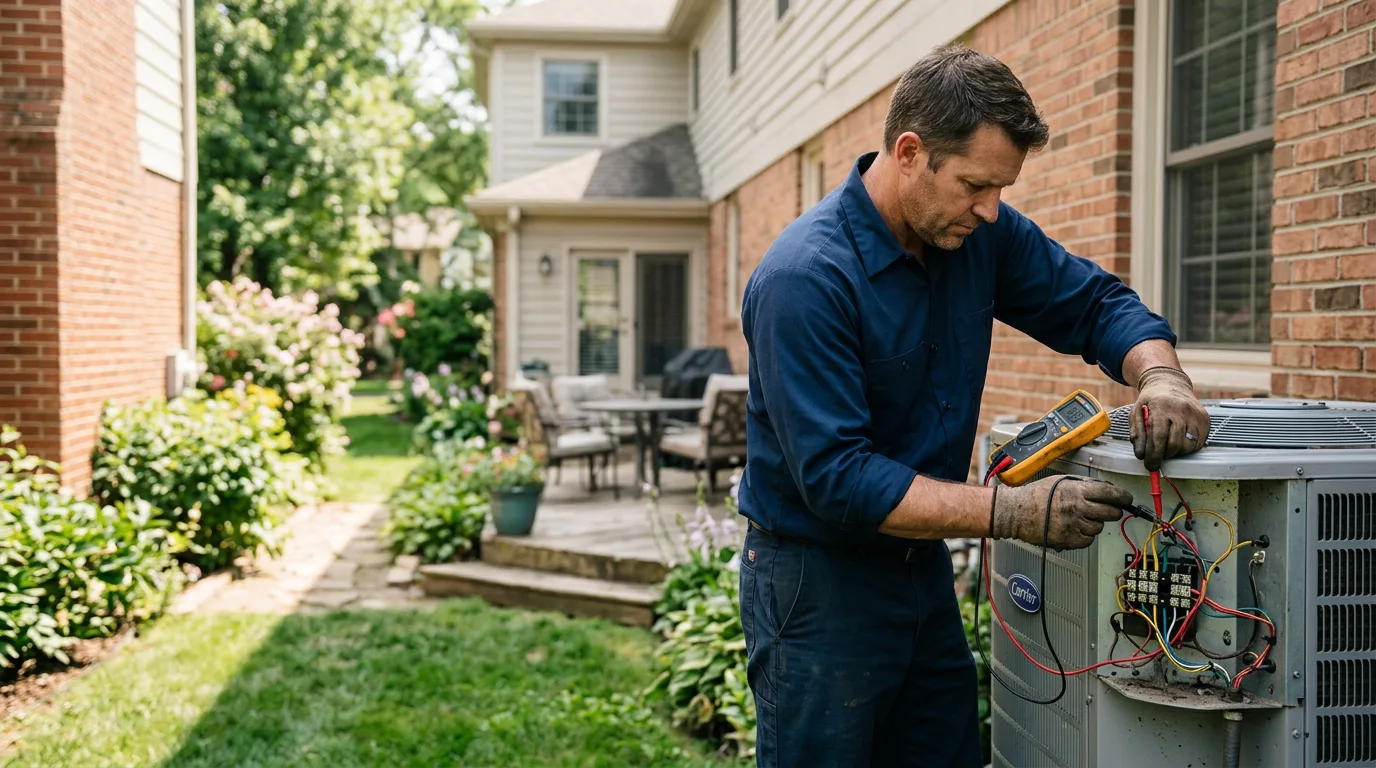 HVAC technician working near Mendota, IL
